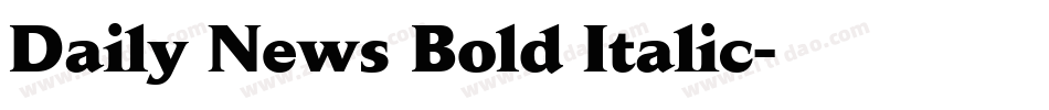 Daily News Bold Italic字体转换